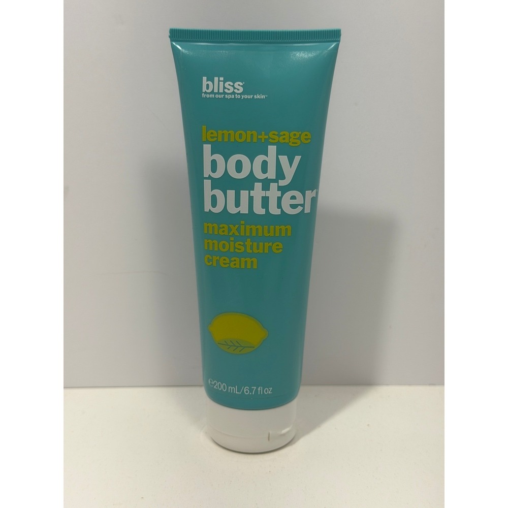 Bliss Lemon + Sage Body Butter Maximum Moisture Cream 6.7 fl oz old formu Sealed